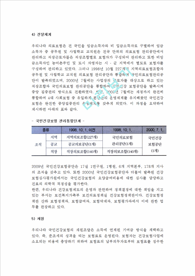 [국민건강보험제도]국민건강보험제도의목표,적용대상,급여,전달체계,재원,문제점및향후과제.hwp